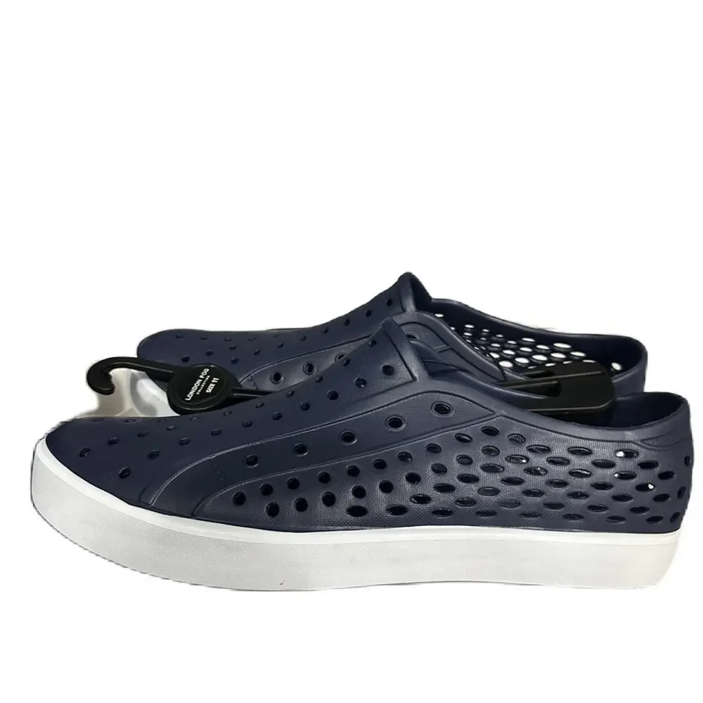 London Fog Mens Bately Perforated Slip On Athletic Sneakers Casual Shoes Size 11 - Picture 4 of 6